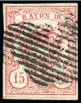 Stamp of Switzerland / Schweiz » Rayonmarken » Rayon III (grosse Ziffer) Typen 3, 6, 7 (mit Plattenfehler), 8, 9 und 10, alle