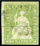 Stamp of Switzerland / Schweiz » Sammlungen 1850-1945, Auswahl Altschweiz auf Steckkarten, meistens