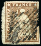 Stamp of Switzerland / Schweiz » Sammlungen 1850-1945, Auswahl Altschweiz auf Steckkarten, meistens