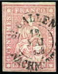 Stamp of Switzerland / Schweiz » Sammlungen 1850-1945, Auswahl Altschweiz auf Steckkarten, meistens