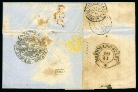 Stamp of Romania » Postal History » Disinfected Mail 1855 Entire from Braila to Paris with Bukarest despatch
