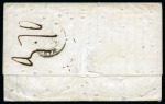 Stamp of Romania » Postal History 1844 Entire to France with rare linear GALACZ handstamp,