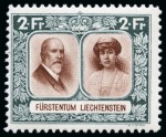 Stamp of Liechtenstein 1912-60, Never hinged collection in one stockbook showing a great deal of completion
