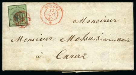 Stamp of Switzerland / Schweiz » Kantonalmarken » Genf Kleiner Adler mit Abart "schräger Strich im ersten