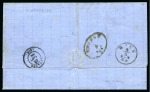 Stamp of Romania » Austrian Levant Post Offices » D.D.S.G. Post Offices 1869 Wrapper from Galatz by DDSG to Corfu with "per Dampfschiff" hs