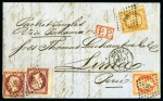 Stamp of France » Collections 1700-1900, Une boite avec des 100's de lettres dont