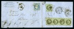 Stamp of France » Collections 1700-1900, Une boite avec des 100's de lettres dont