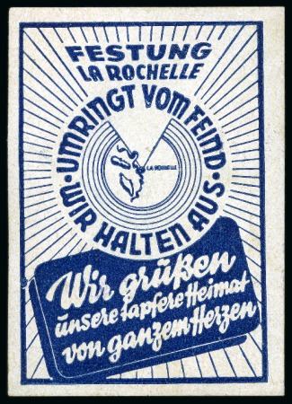 Stamp of France » Guerre 1945 Poche de La Rochelle, Vignette "Festung La Rochelle"