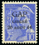 Stamp of France » Libération GAP 1Mà 4M, neuf avec ch., TB, Mayer € 600