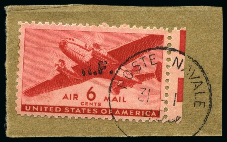 Stamp of France » Guerre POSTE NAVALE - ARMEE des USA en France : 6c US surchargé