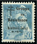 Stamp of France » Libération MONTREUIL BELLAY Variété 3 textes patriotiques diff.