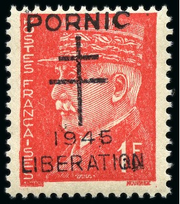Stamp of France » Libération PORNIC Série 1 à 9, neuf sans ch., TB, rare (tirage