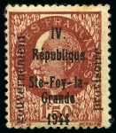 Stamp of France » Libération BREST 3 valeurs Pour les sinistrés, plus LA MURE tête