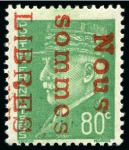 Stamp of France » Libération BROUSSEVAL Série de 11 valeurs avec surcharge noire