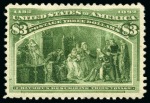 Stamp of United States 1893 Columbus mint hr values with 4c, 5c, 6c, 8c, 15c, 30c, 50c, $1, $2, $3, $4 and $5