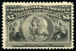 Stamp of United States 1893 Columbus mint hr values with 4c, 5c, 6c, 8c, 15c, 30c, 50c, $1, $2, $3, $4 and $5