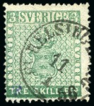 Stamp of Sweden » Collections 1855-1988, Attractive and valuable used collection of Sweden in hingeless Lighthouse album