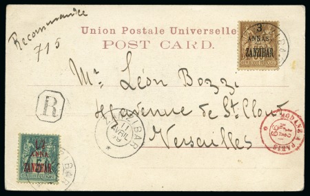 Stamp of Colonies françaises » Zanzibar (Poste française) 1895-1903, Le type SAGE surchargé : Belle collection