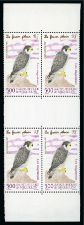 Stamp of Colonies françaises » St. Pierre et Miquelon 1997 Poste Aérienne 5F Faucon pélerin, Variété