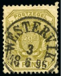 Stamp of Large Lots and Collections 1855-1960 FOREIGN CANCELS ON SWEDISH STAMPS: Specialised collection in one stockbook with 119 stamps and 54 covers