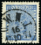 Stamp of Sweden » Collections 1858-1970 Specialised CANCELLATIONS collection in three stockbooks and three folders