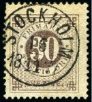 Stamp of Sweden » Collections 1858-1960, Specialised collection on STOCKHOLM cancels housed in one stockbook