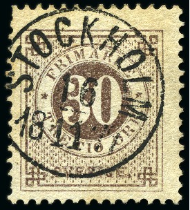 Stamp of Sweden » Collections 1858-1960, Specialised collection on STOCKHOLM cancels housed in one stockbook