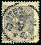 Stamp of Sweden » Collections 1858-1960, Specialised collection on STOCKHOLM cancels housed in one stockbook
