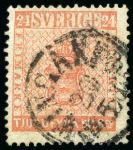 Stamp of Sweden » Collections 1855-1980, CANCELLATION collection ordered in three stockbooks