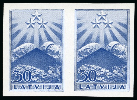 Stamp of Latvia 1937 Monuments to Liberation 3s to 30s imperforate