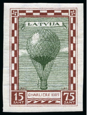 Stamp of Latvia 1932 Airman Charity Issue complete sets of five in