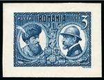 Stamp of Romania » Later Issues 1922-26 COLOURED PROOFS: Selection of different coloured