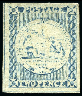 Stamp of Australia » New South Wales 1850 2d Dull Blue, plate I, later impression, unused without gum