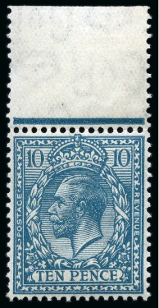 Stamp of Great Britain » King George V » 1924-36 Issues 1924-26 Wmk Block Cypher 10d turquoise-blue mint nh with INVERTED WATERMARK variety