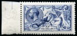 Stamp of Great Britain » King George V » 1913-19 Seahorse Issues 1915 De La Rue Seahorses 10s deep blue (worn plate) mint nh left hand marginal