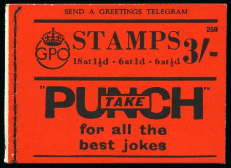Stamp of Great Britain » Booklets 1938 3s Booklet, edition no.350