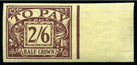 Stamp of Great Britain » Postage Dues 1924-31 1/2d-2s6d Postage Dues (Waterlow printing) mint nh set of nine right hand marginal imperforate imprimaturs