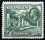 Stamp of Cyprus » King George V Issues 1934 Pictorials set of 11 with SPECIMEN perfins, mint