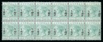 Stamp of Cyprus » Queen Victoria Keyplate Issues 1882 Wmk CC 1/2 on 1/2pi emerald-green mint block of 12