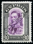 Stamp of Cyprus » King George VI Issues Onwards 1938-51 Pictorials mint nh set of 16 with SPECIMEN perfins, very fine