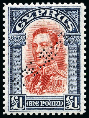 Stamp of Cyprus » King George VI Issues Onwards 1938-51 Pictorials mint nh set of 16 with SPECIMEN perfins, very fine