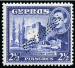 Stamp of Cyprus » King George VI Issues Onwards 1938-51 Pictorials mint nh set of 16 with SPECIMEN perfins, very fine