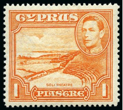 Stamp of Cyprus » King George VI Issues Onwards 1938-51 Pictorials 1pi orange perf.13 1/2 x 12 1/2 mint lh