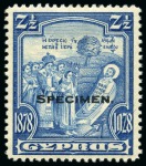 Stamp of Cyprus » King George V Issues 1928 50th Anniversary of British Rule mint hr set of 10 with SPECIMEN overprint