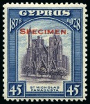 Stamp of Cyprus » King George V Issues 1928 50th Anniversary of British Rule mint hr set of 10 with SPECIMEN overprint