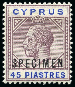 Stamp of Cyprus » King George V Issues 1912-15 Wmk Multi CA mint set of 11 with SPECIMEN overprint