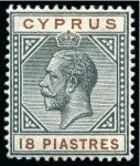 Stamp of Cyprus » King George V Issues 1912-15 Wmk Multi CA mint hr set of 11