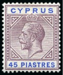 Stamp of Cyprus » King George V Issues 1912-15 Wmk Multi CA mint hr set of 11