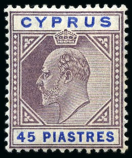 Stamp of Cyprus » King Edward VII Issues 1904-10 Wmk Multi CA 5pa to 45pi mint group incl. two sets plus extras with shades