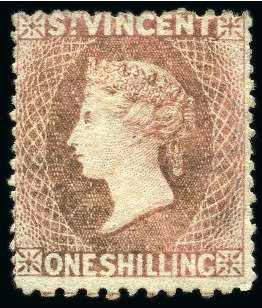 Stamp of St. Vincent 1872-75 1s lilac-rose, unused with part original gum